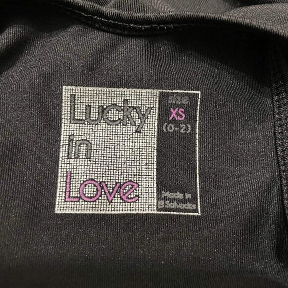 Lucky in Love XS Tank Top Tennis Activewear Black Sleeveless - Picture 4 of 5